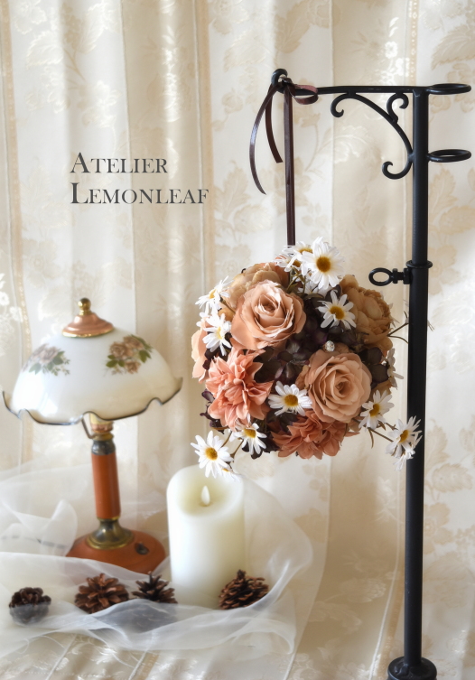 アーティフィシャルフラワー　ボールブーケ　アトリエレモンリーフ　