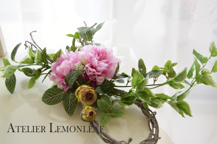 シャクヤクのアレンジ　横