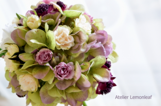 アトリエレモンリーフ　トピアリー　レッスン　あじさい　正面画像　ヘッド