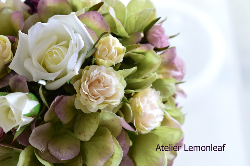 アトリエレモンリーフ　トピアリー　レッスン　あじさい　正面画像ヘッド2