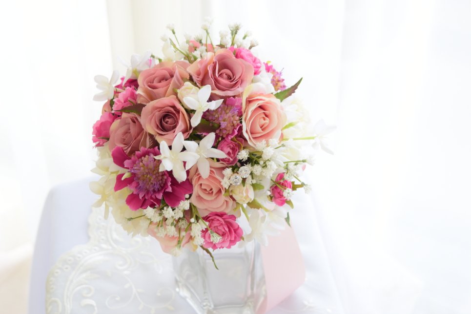 ブーケレッスン　ピンク　アトリエレモンリーフ　アップ　2