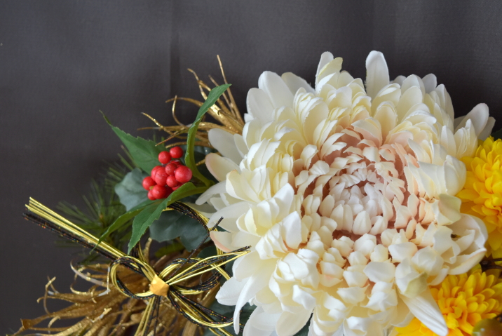 アトリエレモンリーフ　お正月アレンジ　和飾り、しめ縄　アップ