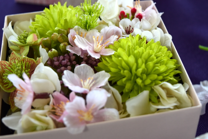アトリエレモンリーフ　桜アレンジ、ボックスアレンジ　アップ2