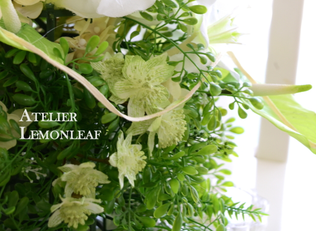 アトリエレモンリーフ　プルメリアのアレンジ　アップ