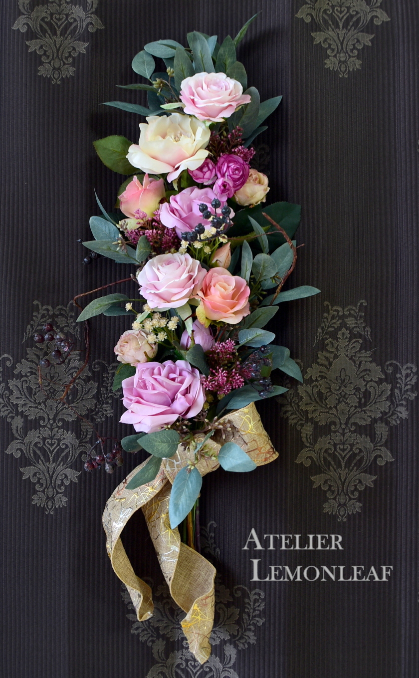 アーティフィシャル　アトリエレモンリーフ　ローズ　ガーランド　