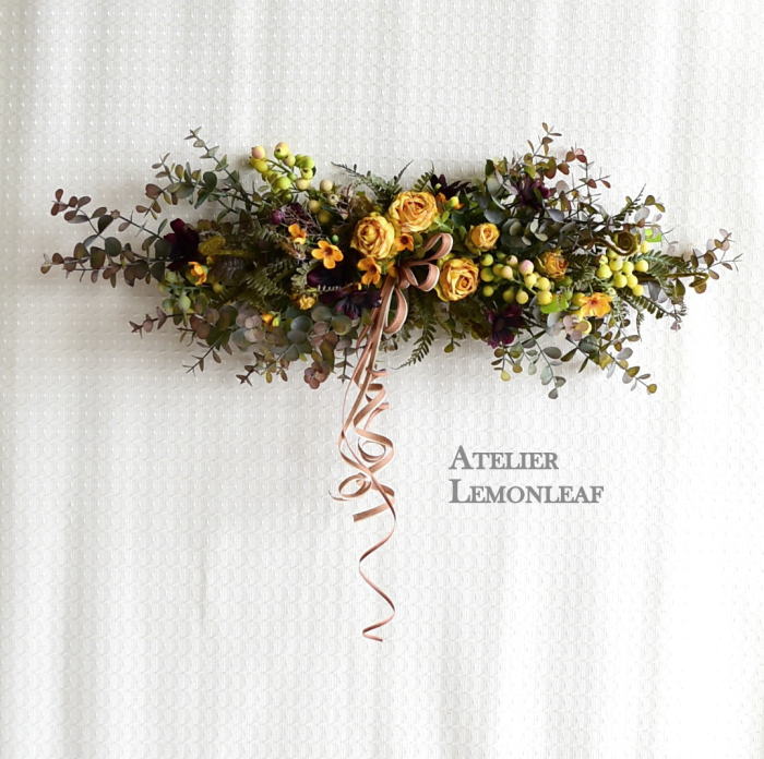 アーティフィシャルフラワー　ホリゾンタル　スワッグ　SWAG ｜アトリエレモンリーフ