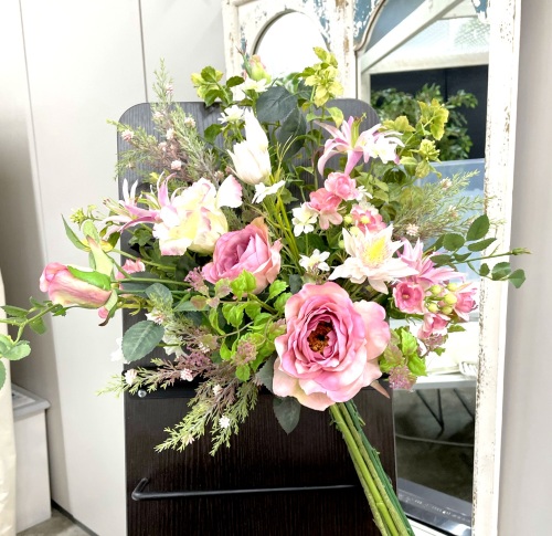 アーティフィシャルフラワー　スワッグ　ピンク系｜アトリエレモンリーフ