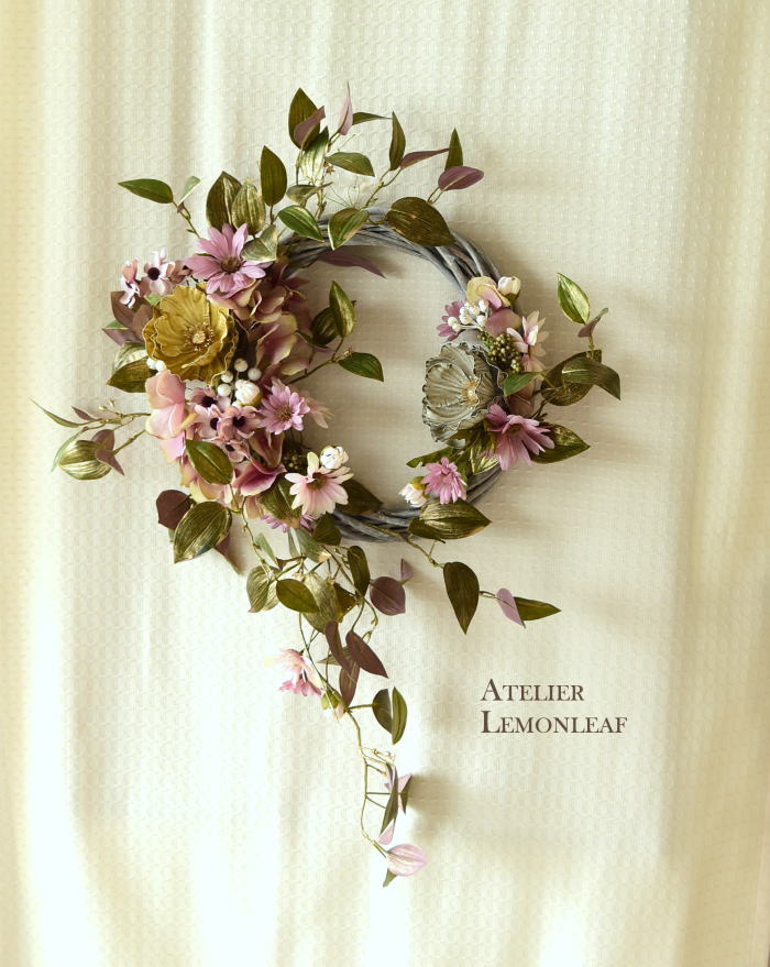ペットフラワー　アーティフィシャルフラワーリース｜アトリエレモンリーフ