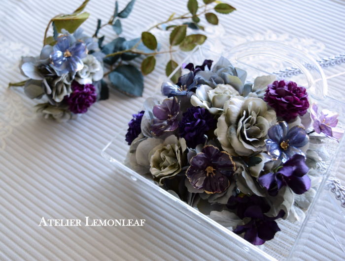 バックアレンジ、ペットフラワー　ペット素材　　アーティフィシャルフラワー　8｜アトリエレモンリーフ　