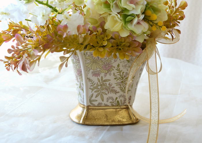 紫陽花　あじさいのトピアリーアーティフィシャルフラワー　クレイ器　｜アトリエレモンリーフ　