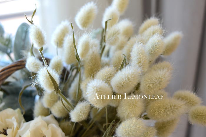 ふわふわ　ラグラスバスケットアレンジ　ドライアレンジ　ドライ作品　ドライフラワーアレンジ　｜アトリエレモンリーフ　