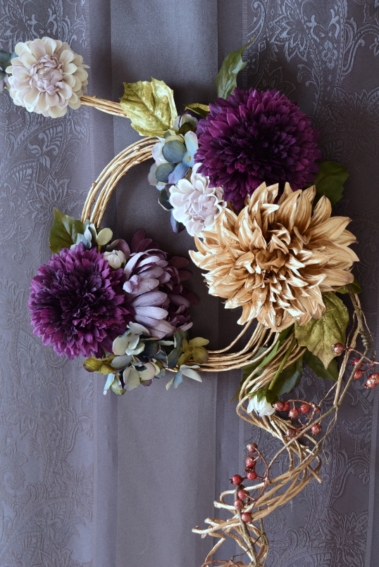 御正月　和飾り　しめ縄　リース　アレンジ　アップ　アトリエレモンリーフ　