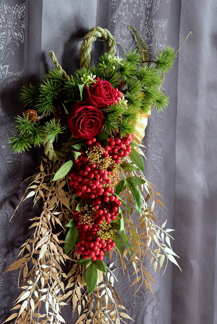 アーティフィシャルフラワー（造花）のお正月の和飾り｜アトリエレモンリーフ
