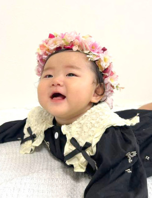 ペット、花冠、はなかんむり、花かんむり、やわらか花かんむり　ベビー花かんむり　｜アトリエレモンリーフ　