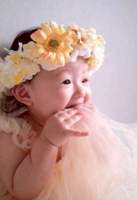 ペット、花冠、はなかんむり、花かんむり、やわらか花かんむり　ベビー｜アトリエレモンリーフ　