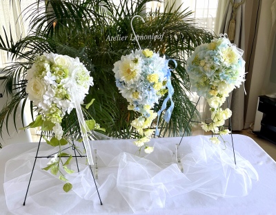 影かけブーケ　エアリーブーケ　アーティフィシャルフラワーブーケ　レッスン｜アトリエレモンリーフ　
