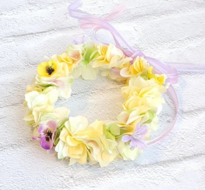 やわらか花かんむり　アーティフィシャルフラワー　花冠｜アトリエレモンリーフ　