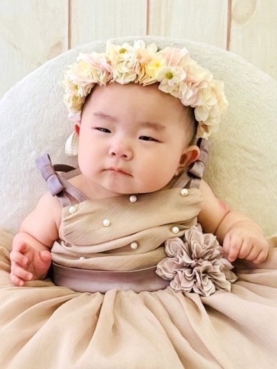 やわらか花かんむり　アーティフィシャルフラワー　花冠　はなかんむり　赤ちゃんぺびー｜アトリエレモンリーフ　