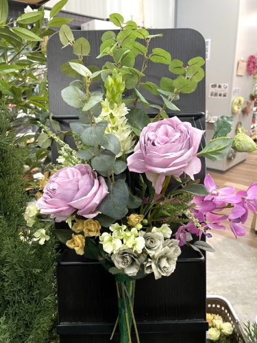 アーティフィシャルフラワー　花束　ピンクローズ1｜アトリエレモンリーフ