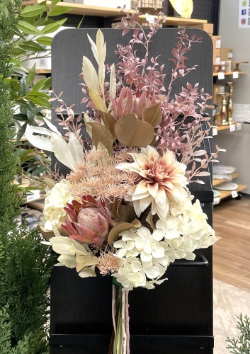 アーティフィシャルフラワー　花束　好きなお花を選んで作るレッスン　ナチュラル｜アトリエレモンリーフ