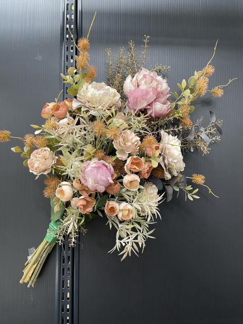 アーティフィシャルフラワー花束　ソフトピンク　ニュアンスカラー｜アトリエレモンリーフ　